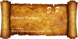 Dobos Pongor névjegykártya